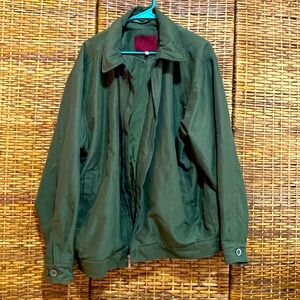 EUC vintage ADA ZIP UP JACKET ZIP FRONT ARMY GREEN XL